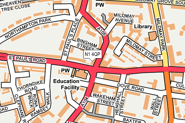 N1 4QP map - OS OpenMap – Local (Ordnance Survey) N1 4QP map - OS OpenMap – Local (Ordnance Survey)