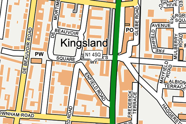 N1 4SQ map - OS OpenMap – Local (Ordnance Survey) N1 4SQ map - OS OpenMap – Local (Ordnance Survey)