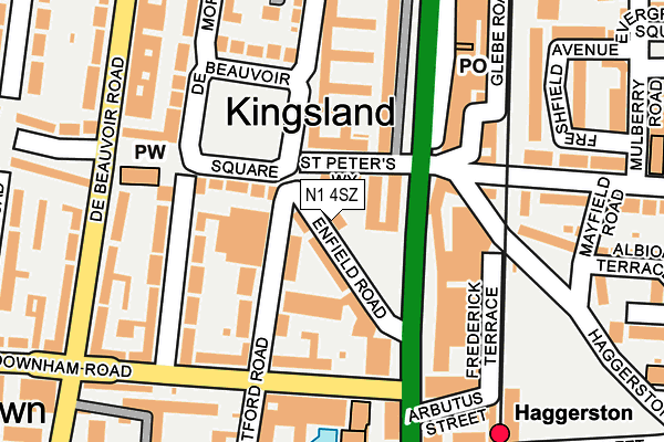 N1 4SZ map - OS OpenMap – Local (Ordnance Survey) N1 4SZ map - OS OpenMap – Local (Ordnance Survey)