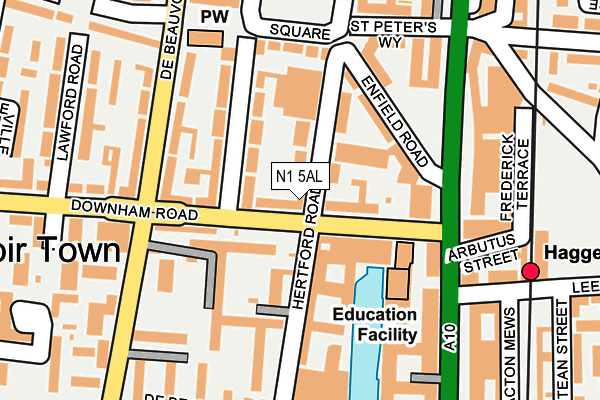 N1 5AL map - OS OpenMap – Local (Ordnance Survey) N1 5AL map - OS OpenMap – Local (Ordnance Survey)