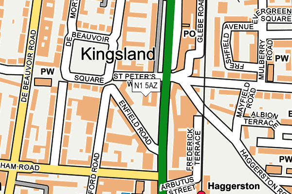 N1 5AZ map - OS OpenMap – Local (Ordnance Survey) N1 5AZ map - OS OpenMap – Local (Ordnance Survey)