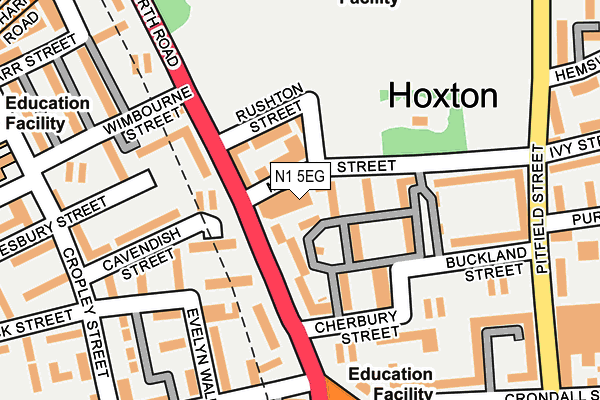 N1 5EG map - OS OpenMap – Local (Ordnance Survey) N1 5EG map - OS OpenMap – Local (Ordnance Survey)