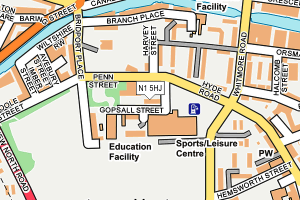 N1 5HJ map - OS OpenMap – Local (Ordnance Survey) N1 5HJ map - OS OpenMap – Local (Ordnance Survey)