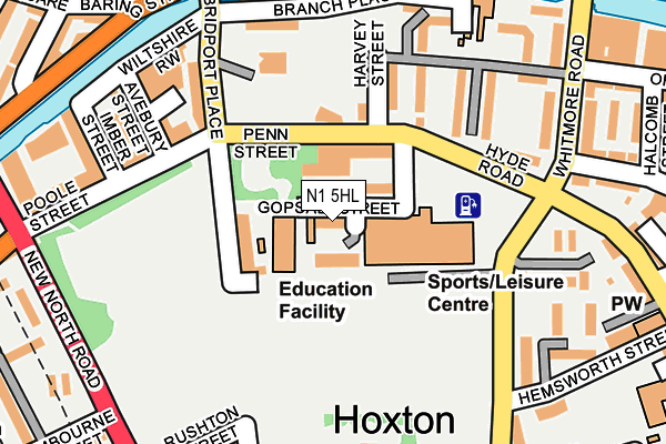 N1 5HL map - OS OpenMap – Local (Ordnance Survey)