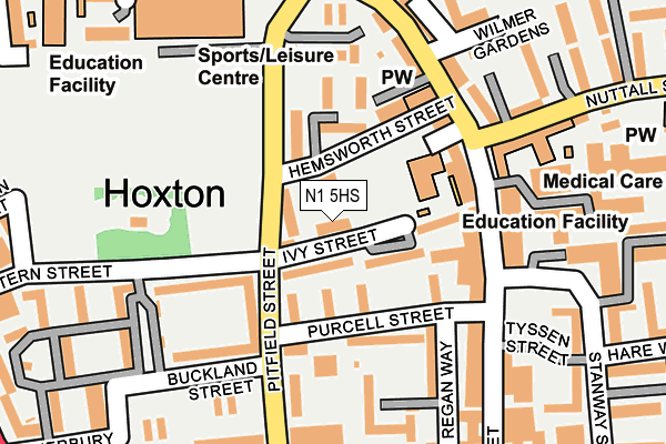 N1 5HS map - OS OpenMap – Local (Ordnance Survey)