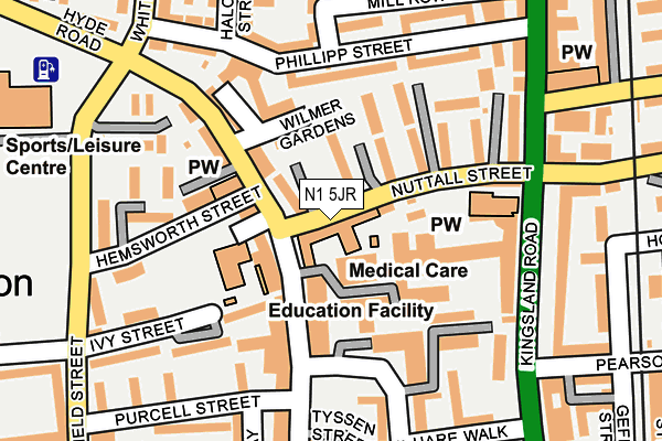 N1 5JR map - OS OpenMap – Local (Ordnance Survey)