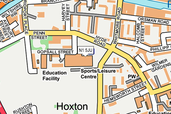 N1 5JU map - OS OpenMap – Local (Ordnance Survey) N1 5JU map - OS OpenMap – Local (Ordnance Survey)