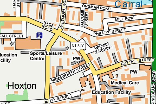 N1 5JY map - OS OpenMap – Local (Ordnance Survey) N1 5JY map - OS OpenMap – Local (Ordnance Survey)