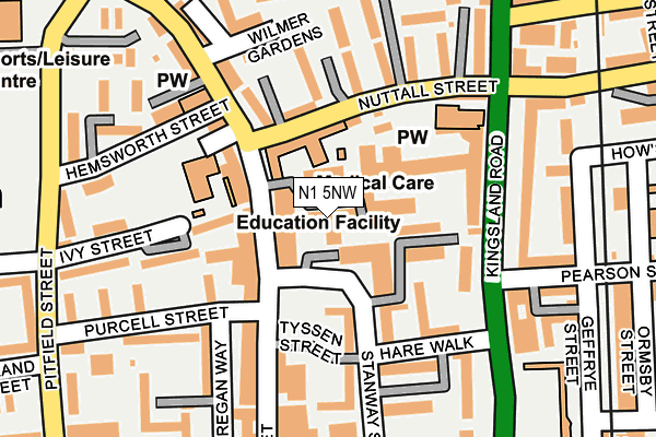N1 5NW map - OS OpenMap – Local (Ordnance Survey) N1 5NW map - OS OpenMap – Local (Ordnance Survey)