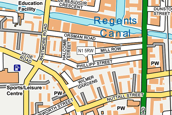 N1 5RW map - OS OpenMap – Local (Ordnance Survey) N1 5RW map - OS OpenMap – Local (Ordnance Survey)