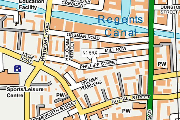 N1 5RX map - OS OpenMap – Local (Ordnance Survey) N1 5RX map - OS OpenMap – Local (Ordnance Survey)