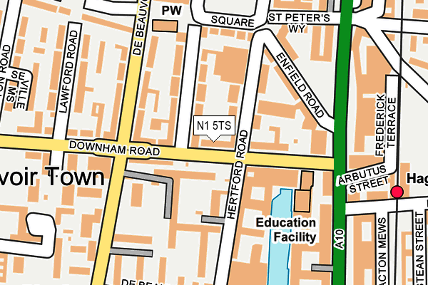 N1 5TS map - OS OpenMap – Local (Ordnance Survey)
