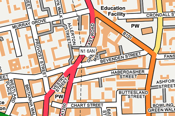 N1 6AN map - OS OpenMap – Local (Ordnance Survey) N1 6AN map - OS OpenMap – Local (Ordnance Survey)