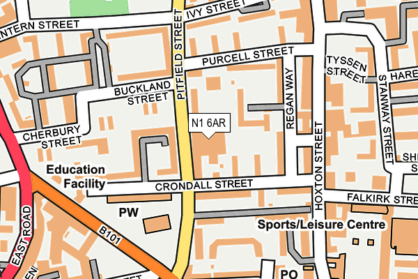 N1 6AR map - OS OpenMap – Local (Ordnance Survey)