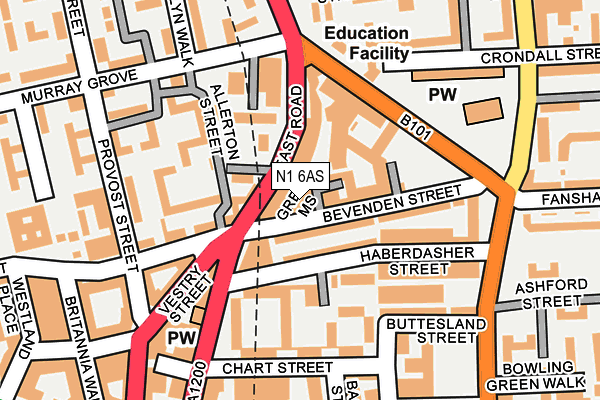 N1 6AS map - OS OpenMap – Local (Ordnance Survey) N1 6AS map - OS OpenMap – Local (Ordnance Survey)