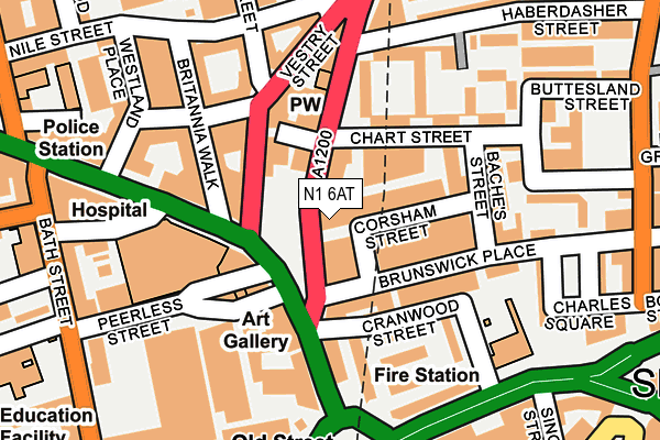 N1 6AT map - OS OpenMap – Local (Ordnance Survey) N1 6AT map - OS OpenMap – Local (Ordnance Survey)