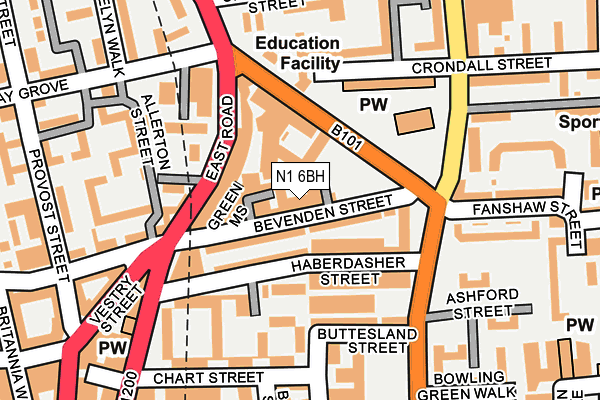 N1 6BH map - OS OpenMap – Local (Ordnance Survey) N1 6BH map - OS OpenMap – Local (Ordnance Survey)