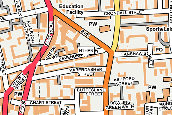 N1 6BN map - OS OpenMap – Local (Ordnance Survey)