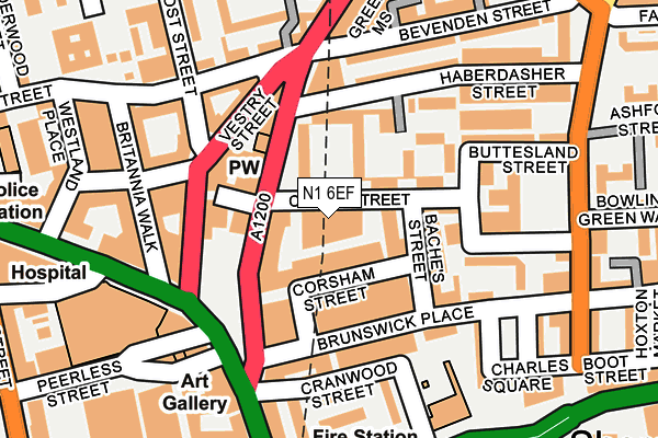 N1 6EF map - OS OpenMap – Local (Ordnance Survey) N1 6EF map - OS OpenMap – Local (Ordnance Survey)