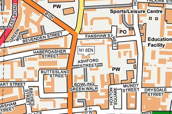 N1 6EN map - OS OpenMap – Local (Ordnance Survey)