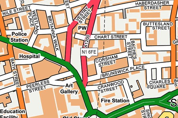 N1 6FE map - OS OpenMap – Local (Ordnance Survey) N1 6FE map - OS OpenMap – Local (Ordnance Survey)