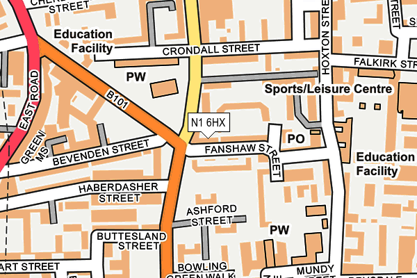 N1 6HX map - OS OpenMap – Local (Ordnance Survey) N1 6HX map - OS OpenMap – Local (Ordnance Survey)