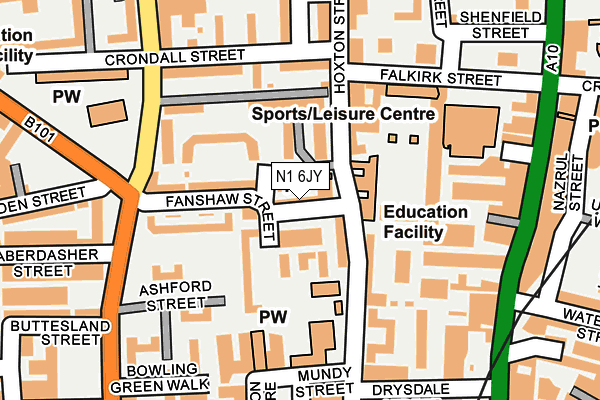 N1 6JY map - OS OpenMap – Local (Ordnance Survey)