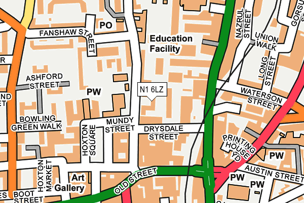 N1 6LZ map - OS OpenMap – Local (Ordnance Survey) N1 6LZ map - OS OpenMap – Local (Ordnance Survey)