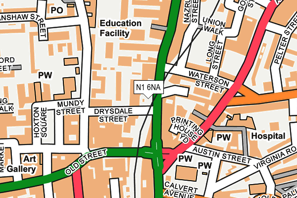N1 6NA map - OS OpenMap – Local (Ordnance Survey) N1 6NA map - OS OpenMap – Local (Ordnance Survey)