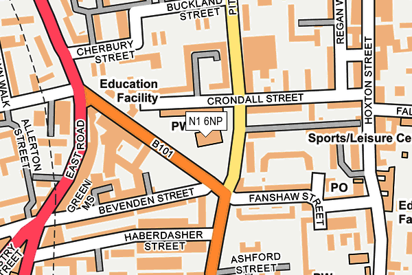 N1 6NP map - OS OpenMap – Local (Ordnance Survey)