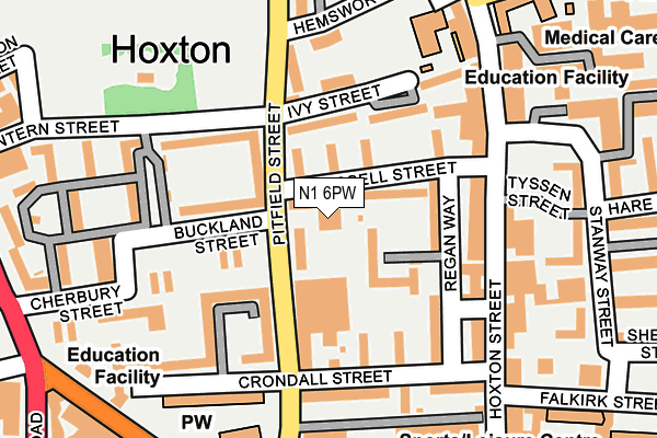 N1 6PW map - OS OpenMap – Local (Ordnance Survey) N1 6PW map - OS OpenMap – Local (Ordnance Survey)