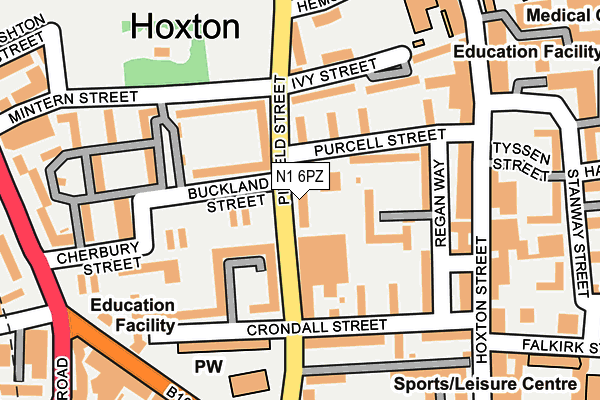 N1 6PZ map - OS OpenMap – Local (Ordnance Survey)