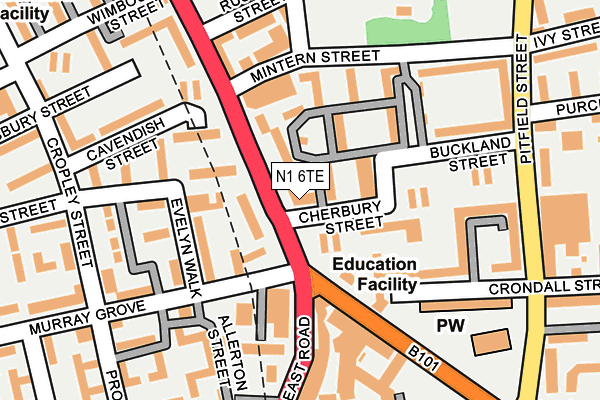 N1 6TE map - OS OpenMap – Local (Ordnance Survey) N1 6TE map - OS OpenMap – Local (Ordnance Survey)