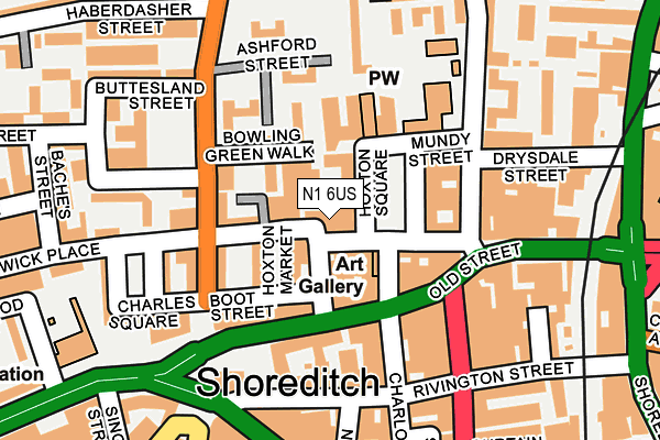N1 6US map - OS OpenMap – Local (Ordnance Survey)