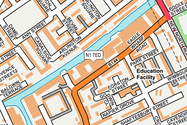 N1 7ED map - OS OpenMap – Local (Ordnance Survey) N1 7ED map - OS OpenMap – Local (Ordnance Survey)