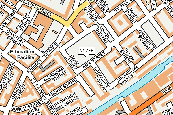 N1 7FF map - OS OpenMap – Local (Ordnance Survey) N1 7FF map - OS OpenMap – Local (Ordnance Survey)