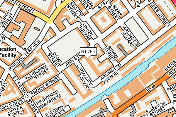 N1 7FJ map - OS OpenMap – Local (Ordnance Survey) N1 7FJ map - OS OpenMap – Local (Ordnance Survey)
