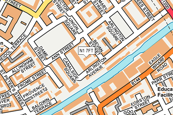 N1 7FT map - OS OpenMap – Local (Ordnance Survey) N1 7FT map - OS OpenMap – Local (Ordnance Survey)