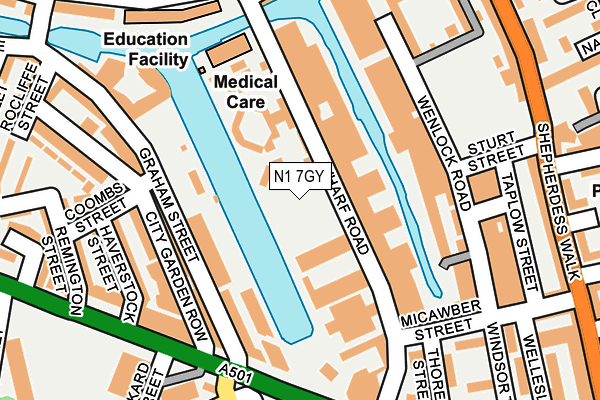 N1 7GY map - OS OpenMap – Local (Ordnance Survey) N1 7GY map - OS OpenMap – Local (Ordnance Survey)