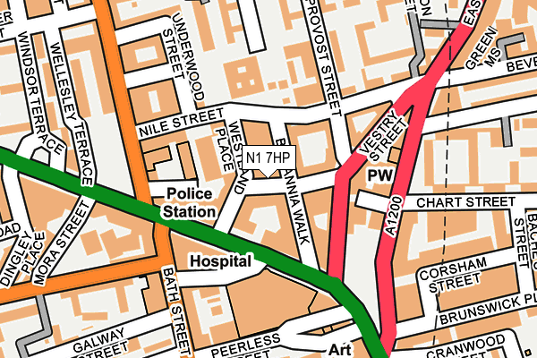 N1 7HP map - OS OpenMap – Local (Ordnance Survey)