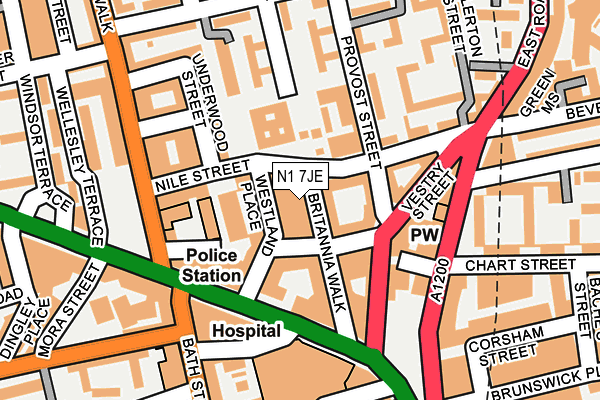 N1 7JE map - OS OpenMap – Local (Ordnance Survey) N1 7JE map - OS OpenMap – Local (Ordnance Survey)