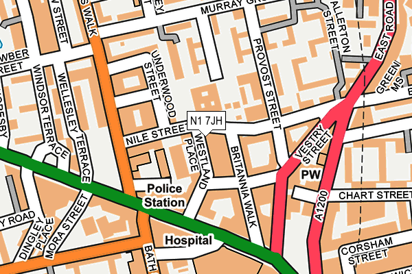N1 7JH map - OS OpenMap – Local (Ordnance Survey) N1 7JH map - OS OpenMap – Local (Ordnance Survey)