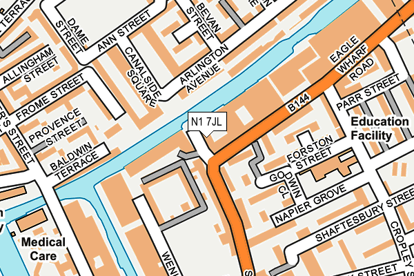 N1 7JL map - OS OpenMap – Local (Ordnance Survey) N1 7JL map - OS OpenMap – Local (Ordnance Survey)