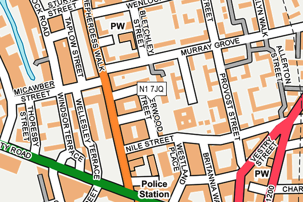 N1 7JQ map - OS OpenMap – Local (Ordnance Survey) N1 7JQ map - OS OpenMap – Local (Ordnance Survey)