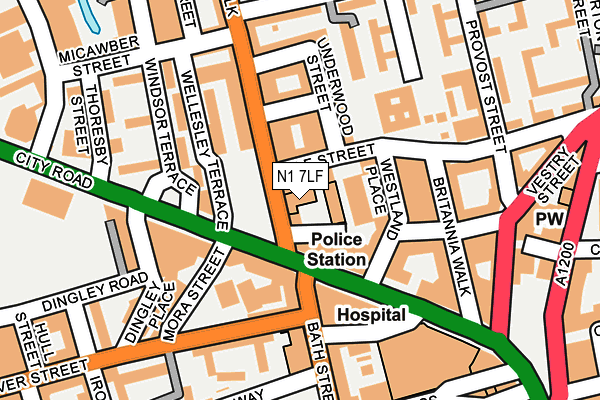 N1 7LF map - OS OpenMap – Local (Ordnance Survey) N1 7LF map - OS OpenMap – Local (Ordnance Survey)