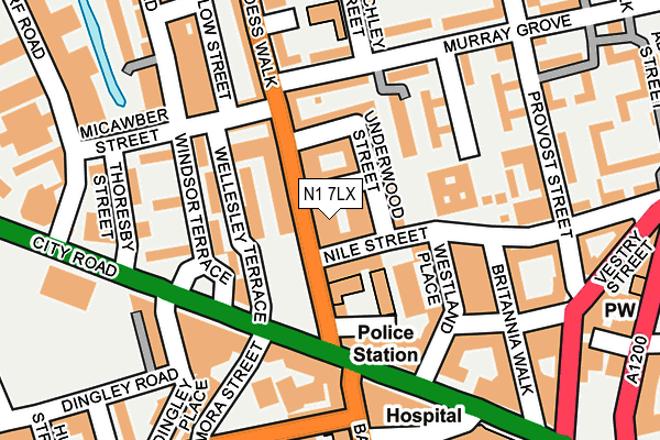 N1 7LX map - OS OpenMap – Local (Ordnance Survey) N1 7LX map - OS OpenMap – Local (Ordnance Survey)