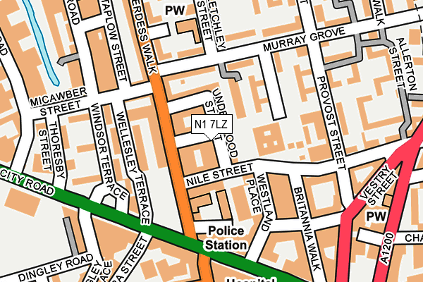 N1 7LZ map - OS OpenMap – Local (Ordnance Survey) N1 7LZ map - OS OpenMap – Local (Ordnance Survey)
