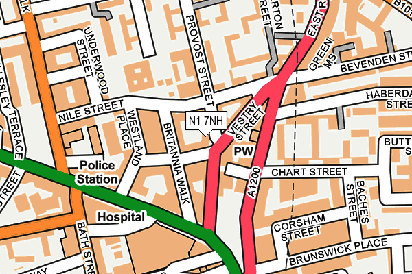 N1 7NH map - OS OpenMap – Local (Ordnance Survey)