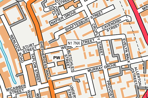 N1 7NX map - OS OpenMap – Local (Ordnance Survey) N1 7NX map - OS OpenMap – Local (Ordnance Survey)