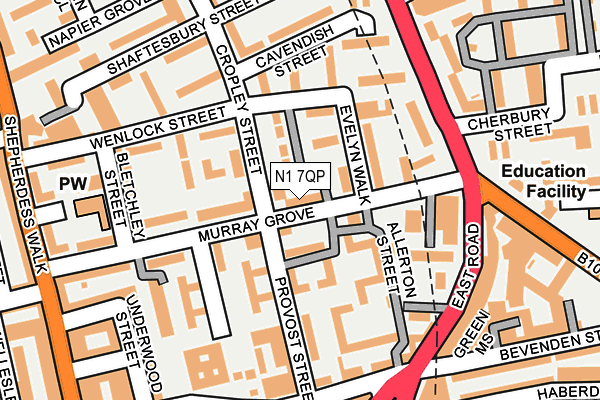 N1 7QP map - OS OpenMap – Local (Ordnance Survey) N1 7QP map - OS OpenMap – Local (Ordnance Survey)